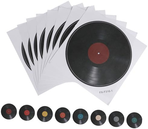 DECHOUS 8stücke Retro Schallplatten Wanddekoration Musik Deko Für Schlafzimmer Und Bar Langlebig Und Vinyl Aufkleber