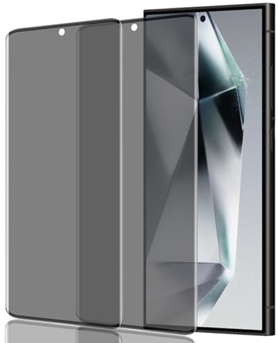 Meeter für Samsung Galaxy S24 Ultra Sichtschutz Panzerglasfolie, [2 Stück] Anti Spy Displayschutzfolie,Privatsphäre Schutzfolie 9H Härte Gehärtetes Glas Folie Blasenfrei Blickschutzfolie