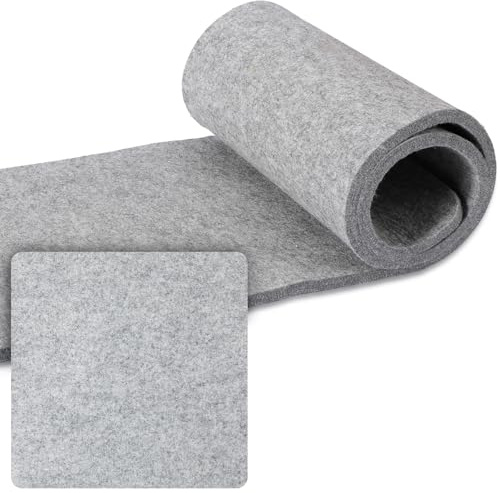Nuanchu Große Woll-Pressmatte, 38,1 x 149,9 cm und 25,4 x 25,4 cm, Woll-Bügelmatte, Filzwolle, Bügelunterlage, Nähmaschine, Dämpfungsmatte, Bügelbrett für Quilter, Quilten, Zubehör und Zubehör, 2