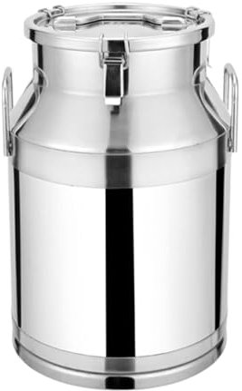 Pot A Lait Bidon à Lait Bidon À Lait Robuste En Acier Inoxydable, Seau À Lait, Seau À Vin, Bouteille Avec Couvercle Scellé En Silicone Intégré Seau De Transport De Lait(20L)