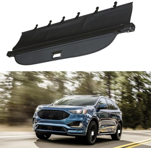 GCTRICL für Ford Edge 2015-2021 Auto Laderaumabdeckung Kofferraum Kofferraum Schutz Abdeckung Laderaumabdeckung,Kofferraumabdeckung Rollo Schutz Innere Zubehör
