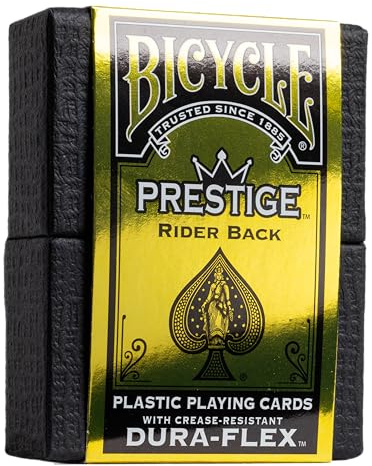 Bicycle Prestige Waterproof Playing Cards Black Plastic Deck Pool
