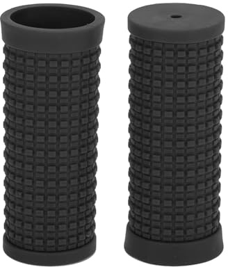 TUCKBOLD Bike Handlebar Grips Covers 74mm Long Lightweight Black | Bicycle End Grips Protector, 1 Pair