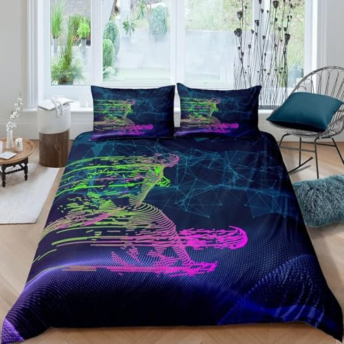 Copripiumino E Federa 3D, 135X200 Cm Calcio, Completo Da Letto In Microfibra Ipoallergenica, Resistente All'Umidità, Resistente Agli Acari Della Polvere -80877864323