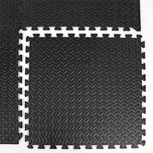 Bodenschutzmatte Fitness Puzzle Bodenmatte Fitnessraum Unterlegmatte für Fitnessgeräte 24PZ 30cm*30cm*1cm 2,16m² Ideal Für Fitness,Yoga Und Kinderbereiche| Leicht Zu Reinigen Und Langlebig