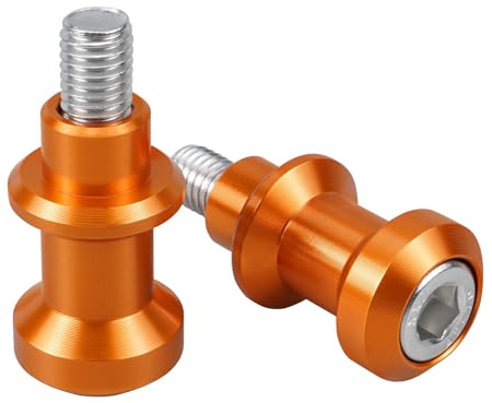 NICECNC Orange M10 XP1.5 Schwingenspulen Sliders Ständer Halter | Compatible with KTM 690 Duke / SMC 2008-2025, 790 / 890 Duke 2018-2025, 390 Duke 2018-2021