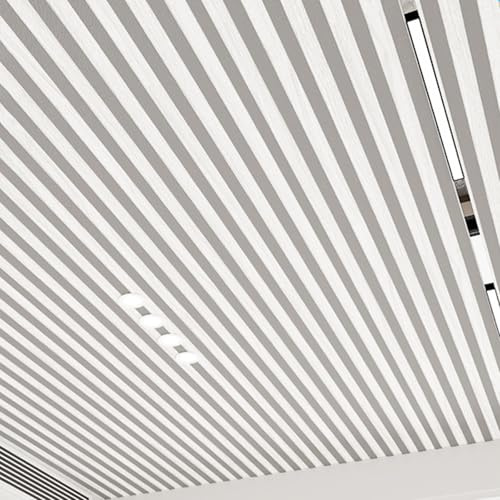 RENLXFI Dalle de Plafond Dalles De Plafond 3D en Mousse Autocollante Et Imperméable 4mm, Panneaux De Plafond Suspendu À Rayures, 67 X 67 CM, Papier Peint Autocollant pour Intérieure(B,30 pcs)
