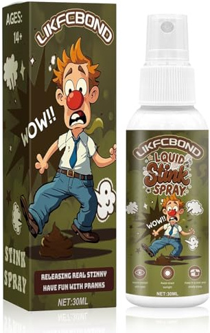 LIKFCBOND Spray Apestoso Pedos, Spray Apestoso Líquido Extra Fuerte, 30ML | Spray para Pedos Extrafuerte, Spray Maloliente Definitivo para Bromas de Adultos, Spray Pedos para Broma, Olor Simulado