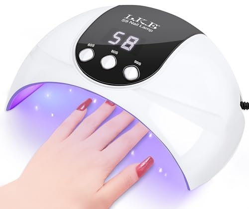 UV Nail Lamp, 54W UV Lamps for Gel Nails Nail UV Lamp Led Nail Lamp with 3 Timer, Auto Sensor, LCD Screen, USB Plug Gel Nail Curing Lamp, Led Gel Nail Lamp Nail Dryer