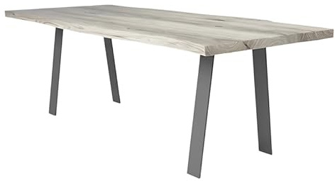 modernLOFTart Tischbeine Metall Tischkufen 2 Stück in V Form - Tischgestell Metall aus 1cm Dickem Flachstahl Gefertigt - Tischfüße für Esstisch, Schreibtischbeine, Konferenztisch Füße
