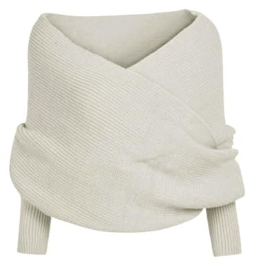 Schal Mit Ärmeln Damen Elegante Gestrickt Poncho Warm Schulterwärmer Einfarbig Umhang Festlich Mittelalter Strickschals Ärmelschal Dirndl Jacke für Herbst Winter