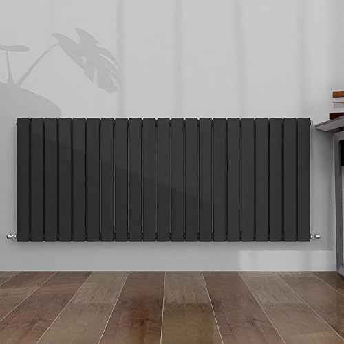 SLINE SANITARY 600x1428mm Horizontal Radiator Anthracite Double Modern Flat Panel Central Heating Radiator