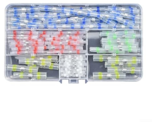 150 pezzi Kit di morsettiera termorestringente impermeabile in poliolefina per cablaggio esterno marino automobilistico connettori per cavi elettrici resistenti alla corrosione