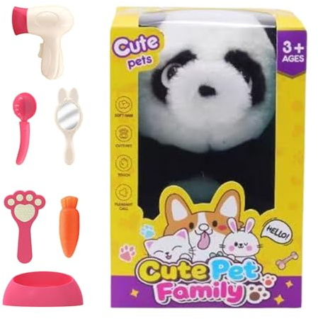 Animale Panda - Struttura Morbida E Resistente, Animale Domestico Elettronico Da Passeggio, Giocattolo Interattivo Creativo, Coinvolgente Compagno Di Panda Dalla Coda Lunga Con Suoni E Movimenti | Per