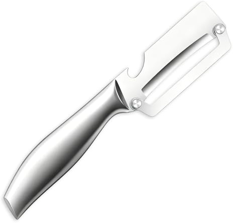 FIGCY Pelador de Verduras de Acero Inoxidable, Pelador de Frutas Profesional con Mango Antideslizante para Patatas, Manzanas y Zanahorias, 1 Pieza