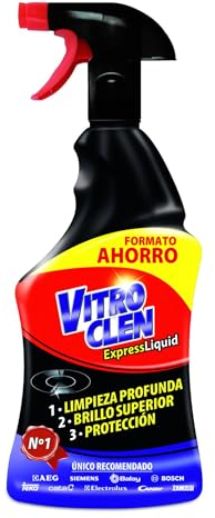 Vitroclen Limpiador de Vitrocerámica en spray, acción protectora y desengrasante - 450 ml (embalaje puede variar)
