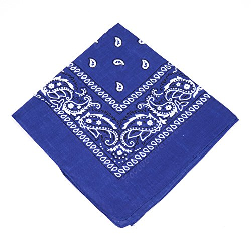 Boolavard 1, 6, 9 oder 12 Stück Cowboy Bandanas Bandana mit original Paisley Muster,1er pack,Marineblau