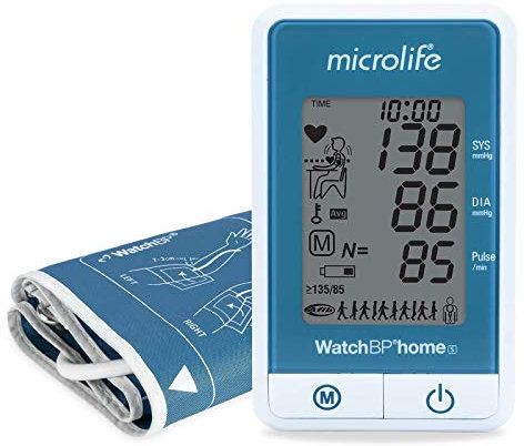 Microlife WatchBP Home S Professional Blood Pressure Monitor | As Used by the NHS, GPs & Pharmacies | with Atrial Fibrillation (AFIB) Detection | ESH & BIHS Validated