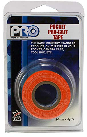 ROULEAU ADHESIF TISSU GAFFER FLUO orange - 25MM X 5.5M - panastore paris