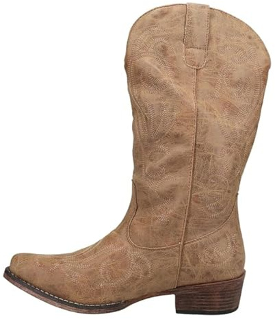 ROPER Dam Riley ScrollWestern stövel, SOLBRÄNNA, 42.5 EU