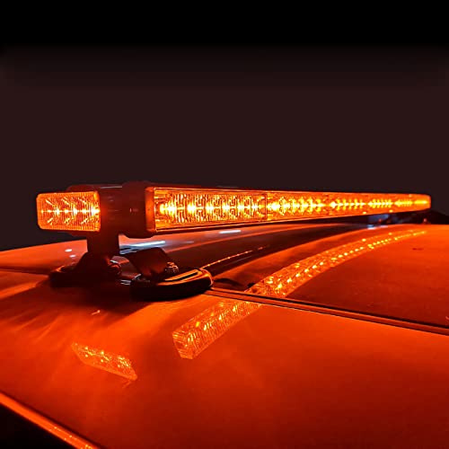 Evershine Signal ES-318 Barre lumineuse stroboscopique avec LED sur quatre côtés en forme de scarabée (Ambre, 6-barre(38.2 pouces))