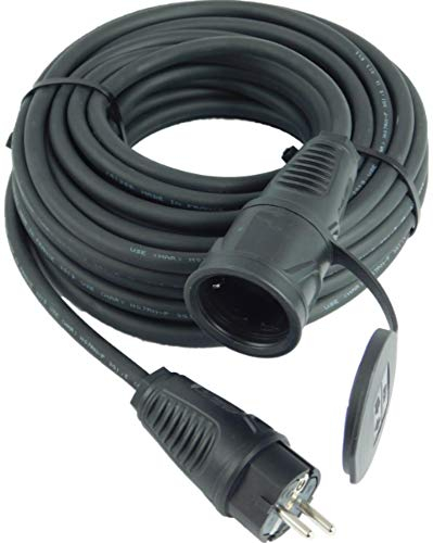 NWP 15m Schuko Verlängerungskabel Gummikabel TITANEX® H07RN-F 3G2,5 IP54, Stromkabel für Eventbranche, Baustelle, Garten, Industrie, Märkte, Außenbereich