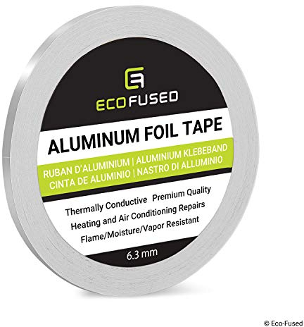 Eco-Fused Nastro Adesivo in Alluminio Premium - Per Riparazioni Condizionamento e Riscaldamento - Conduttore Termico - Resistente a Fiamme/Umidità/Vapore - Riflette Calore e Luce - Progetti Artistici