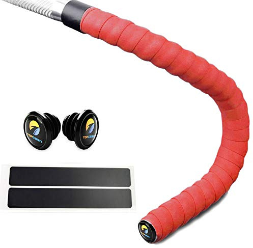 TOPCABIN Fahrrad Lenkerbänder,2 Rollen Comfort Lenkerband für Citybike Road Bike Lenker Band Bike Lenkerband mit Bar Plugs