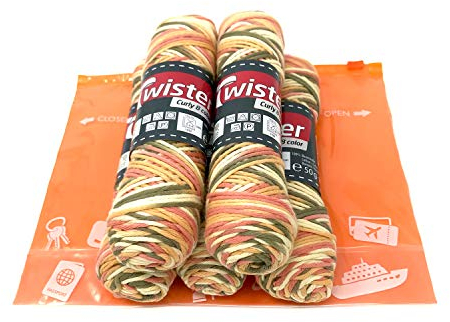 Farbverlaufsgarn Haekelgarn Baumwollgarn Stricken Haekeln Basteln 5x50g Fb.105 beige inkl.Zippbeutel