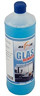 Axis Line Nettoyant professionnel pour vitres, prêt à l'emploi, fabriqué en Allemagne, bouteille de 1 l avec fonction pulvérisation, nettoyage sans traces
