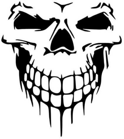 iSpchen Autoaufkleber Lustiger Skull Aufkleber Halloween Totenkopf Schädel Aufkleber Selbstklebende Wasserdichte Motorhaube Aufkleber Auto Karosserie Aufkleber Styling Dekoration Sticker,59 * 53cm
