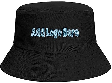 Eimer-Style Cap selber gestalten mit Fototext für Männer und Frauen schwarz, Schwarz , One size