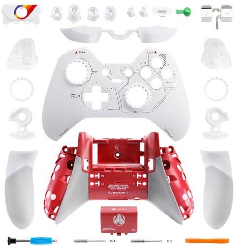 VANPARK Customized Replacement Housing Shell Set, Full Set Front Case Cover and Backplate for Xbox One Elite 1st Version Wireless Controller(Model 1698)