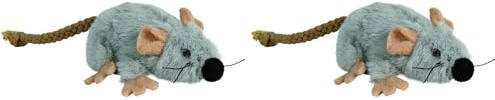 TRIXIE 45735 Katze Spielmaus, Plüsch, 7 cm, für Alle Rassengrößen, 1 Stück (2er Pack)