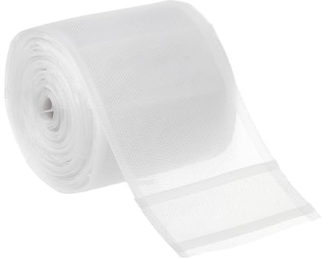 BENECREAT 10m Nastro Plissettato per Tende Traslucido Da, Nastro Pieghevole per Tende In Nylon, Nastro Plissettato Piatto Bianco, Nastro per Tende per Ganci Utilizzato per Realizzare Oggetti