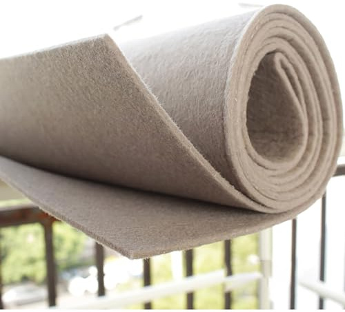 JINDAOSH DIY 3mm Dicker Filz Stoff Filzstoff Bastelfilz Farbig Filz Blätter Vliesstoff Kinder Zubehör zum Handwerk Nähen Projekte 100 x 100 cm(Color:Khaki)