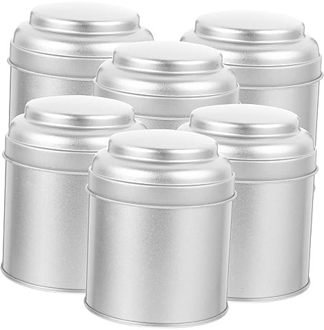 SHOWERORO 6piezas Organizador De Té y Alimentos Latas Herméticas Para Té y Especias Diseño Versátil
