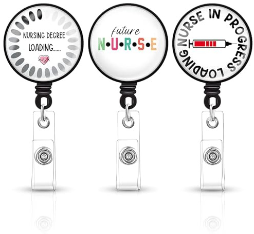 Krankenschwester Badge Halter,Ausweishalter Krankenschwester,Arzt Nurse Badge Holder Clip,Namensschild Krankenschwester,Ausweishalter Ausziehbar für Krankenschwestern,Ärzte,Freiwillige Zubehör