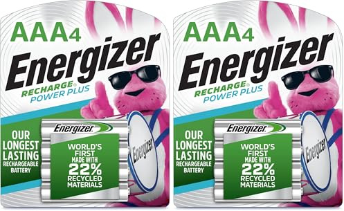 Energizer Power Plus Rechargeable AAA Batteries, 800mAh Triple A Batteries (Pack of 2)
