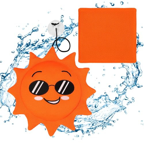 BlyeMichdi Hot Tub Scum Absorber,2pcs Oil Absorbing Scum Sponge,Reusable hot tub scum sponge,Hot Tub Accessories Oil Absorbing Scum Sponge for Pool for Spa (Sun+Square)