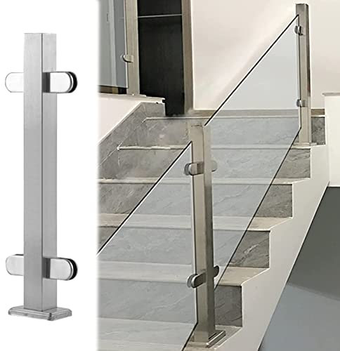 Balaustra in vetro per ringhiera per scale / balcone / giardino / patio / ponte corrimano kit con supporto in vetro/plastica/legno/pannello acrilico