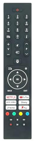 AULCMEET Telecomando,RC45137T RC43137 RC43137P Nuova ine del telecomando per fit for Bush Smart Full HD HDR LCD TV fit for Logik Nordmende Techwood TV 40FT24CA 32FT24CA 32HT24CA 24HT24CA