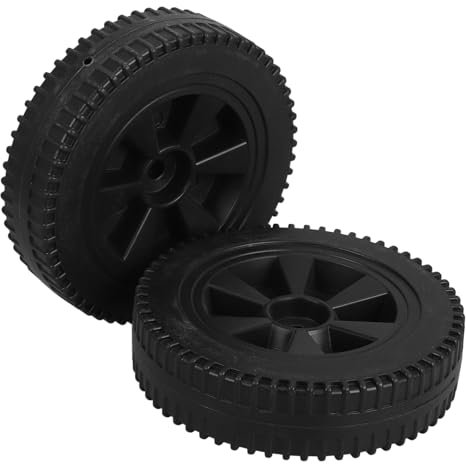 KONTONTY 2pcs 6-inch Black Gas Grill Replacement Wheels Rollers for Bbq Grill Caster Parts Sturdy Appliance Rollers Suitable for Barbecue Cart and Outdoor Equipment