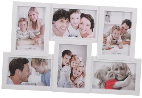 Amosfun 6x4 Zoll Fotorahmen Quadratische Collage Mehrere Fotorahmen Für Die Elegantes Design Selfie-galerie Wandhalterung