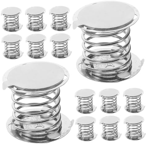 FIXOSHEE Lot de 20 Ressorts Métalliques avec Adhésif Double Face Base À Ressort pour Poupées À Tête Tremblante Accessoires DIY pour Décoration Jouets Oscillants 0.79 Pouce