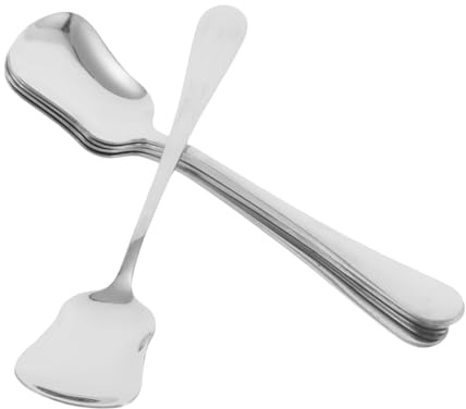 SMASOLO 5pièces Cuillères à Dessert Acier Inoxydable De Mini Cuillères à Café Idéales Pour Glaces Yogourt Et Café Design Élégant Pour Fêtes Et Réunions