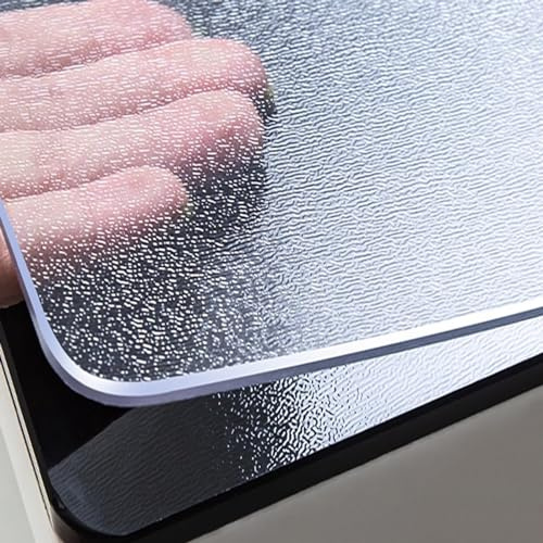 Pellicola protettiva per tavolo in PVC - Trasparente, opaca, spessore 3 mm, antigrasso, antigraffio, resistente al calore, impermeabile, copertura per tavolo per tavoli da pranzo e superfici