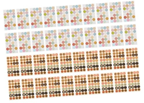 Angoily 1 Satz Selbstklebende Lochreparatur Für Lose Bunten Designs Verstärken Und Reparieren Von Papierlöchern Vielseitig Einsetzbar Für Büro Und Schule 40 Blatt