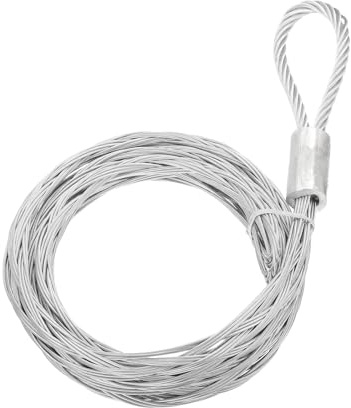 PATIKIL Cable Pulling Grip for 50-60mm (1.95-2.34) OD Cord, Mesh Metal Single Side Wire Puller Socks Anti-Slip Electrical Sleeve Strand for Light and Heavy Cables, Silver
