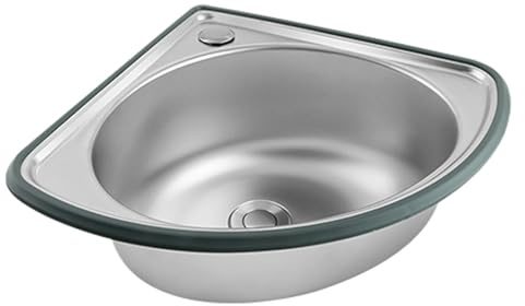 TXGJWRA Stainless Steel Sink Wall-Mounted Corner Sink 1 Bowl Kitchen Sink Single Bowl Corner Sink Washbasin, Suitable for Kitchen, Restaurant, Motorhome, Boat, Bathroom,A-A